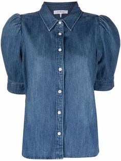 FRAME джинсовая блузка с объемными рукавами