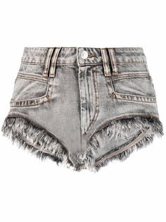 Isabel Marant Étoile джинсовые шорты с бахромой