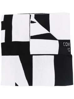 Helmut Lang шерстяной шарф с логотипом