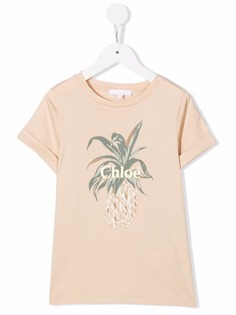 Chloé Kids футболка из органического хлопка с логотипом