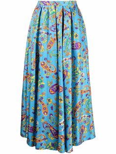 Ralph Lauren Collection шелковая юбка миди с цветочным принтом