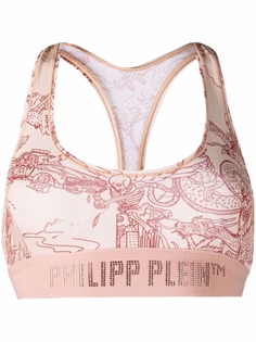 Philipp Plein бюстгальтер с принтом и логотипом
