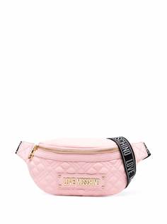 Love Moschino стеганая поясная сумка с логотипом