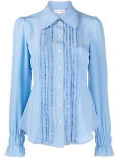 Victoria Beckham шелковая блузка с оборками