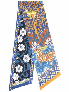Salvatore Ferragamo шелковый платок Rajasthan с принтом