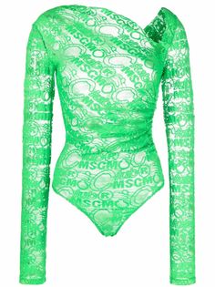 MSGM кружевное боди с логотипом