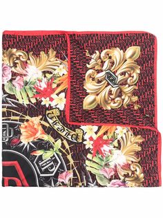 Philipp Plein платок с цветочным принтом и узором Baroque