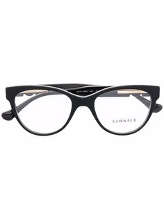 Versace Eyewear очки в оправе кошачий глаз с логотипом