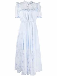 Self-Portrait платье с английской вышивкой