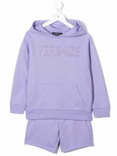 Versace Kids спортивный костюм с вышитым логотипом