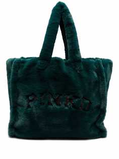 PINKO сумка-тоут с тисненым логотипом