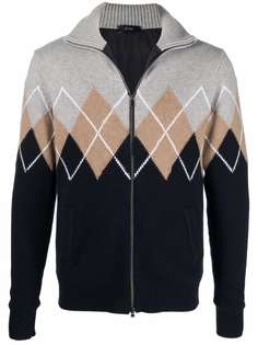 Herno кардиган с узором аргайл