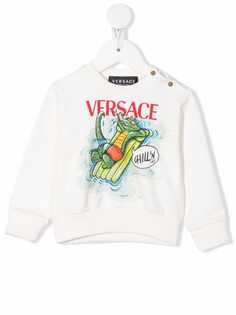 Versace Kids толстовка с круглым вырезом и графичным принтом