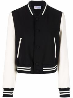 RED Valentino бомбер с контрастными рукавами