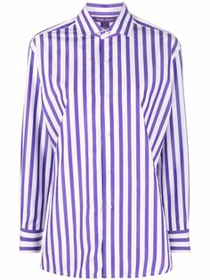 Ralph Lauren Collection полосатая рубашка Capri с длинными рукавами