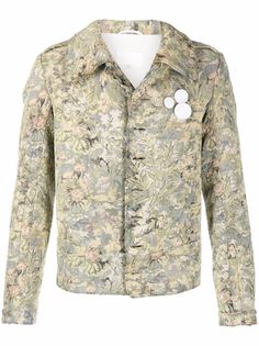 Maison Margiela куртка-рубашка с цветочным принтом