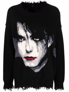 R13 свитер вязки интарсия с геометричным узором