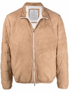 Brunello Cucinelli кожаный пуховик