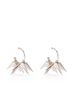 E.M. серьги-кольца с шипами