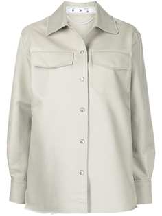 Off-White куртка-рубашка с необработанными краями