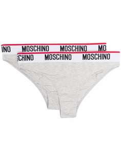 Moschino комплект из двух трусов-брифов с логотипом