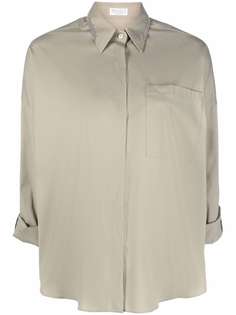 Brunello Cucinelli рубашка с длинными рукавами и карманами