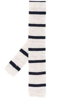 Brunello Cucinelli шерстяной галстук в полоску