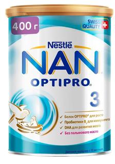 NAN® 3 Optipro Детское молочко для роста, иммунитета и развития мозга, 400гр
