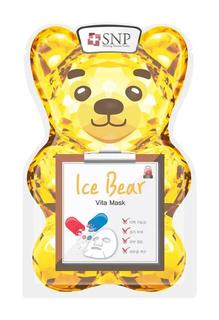 Тканевая маска для лица SNP Ice Bear Vita Mask, охлаждающая и разглаживающая, 33мл