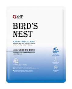 Тканевая маска для лица SNP Birds nest Aqua Fitting Cell Mask, восстанавливающая гидробаланс, 25мл