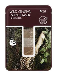 Маска для лица SNP Wild Ginseng Essence Mask, с экстрактом корня дикого женьшеня, 25мл