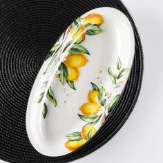 Блюдо Доляна «Лимон», 28х14,5х3,5см