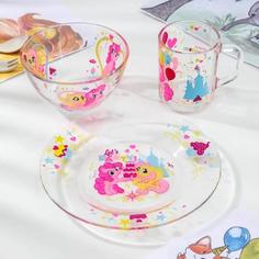 Набор Hasbro My Little Pony, 3 предмета: кружка 250мл, салатник d= 13см, тарелка 19,5см, в подарочной упаковке Unknown