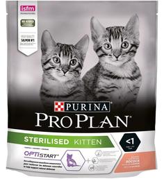 Сухой корм Purina Pro Plan для стерилизованных котят, с лососем, 400гр