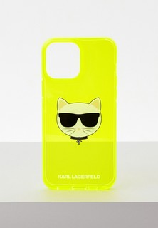 Чехол для iPhone Karl Lagerfeld 13 Pro Max, TPU FLUO Choupette Hard Transp Yellow