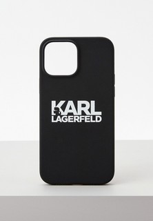Чехол для iPhone Karl Lagerfeld 13 Pro Max, Liquid silicone Stack logo Black