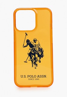 Чехол для iPhone U.S. Polo Assn. 13 Pro TPU FLUO Logo Big horse Hard Orange