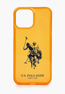 Чехол для iPhone U.S. Polo Assn. 13 Pro Max TPU FLUO Logo Big horse Hard Orange