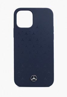 Чехол для iPhone Mercedes-Benz 12/12 Pro (6.1), Liquid silicone Stars Blue