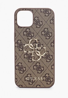 Чехол для iPhone Guess 13, PU 4G Big metal logo Hard Brown