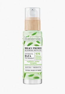 Праймер для лица Bielenda MILKY PRIMER MICROBIOME PROTECTION Натуральная корректирующая основа под макияж МАТЧА+ПРЕБИОТИК, 30 мл