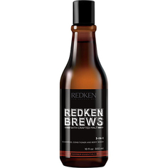 Redken, Мужской шампунь Brews 3-в-1, 300 мл