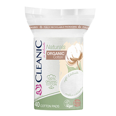 Cleanic, Ватные диски Naturals Organic Cotton, 40 шт.