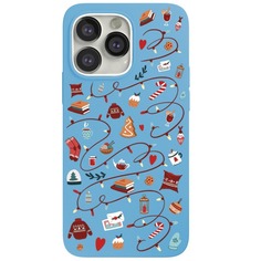 Чехол VLP Art Collection Winter для iPhone 13 Pro, голубой