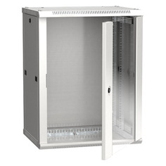 Шкаф коммутационный ITK Linea W (LWR3-18U64-GF) настенный 18U 600x450мм пер.дв.стекл 90кг серый 350м
