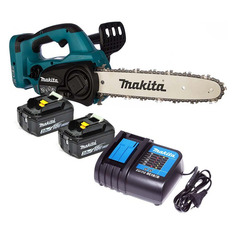 Цепная пила Makita DUC302Z, аккумуляторная, 18В, 3Ач, с двумя аккумуляторами [duc302zpromo2]