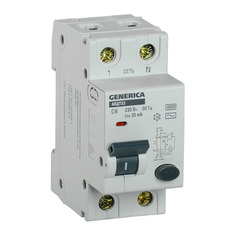 Выключатель автом. дифф. тока IEK АВДТ 32 Generica (MAD25-5-006-C-30) 6A тип C 6kA 30мА AC 2П 230В 2