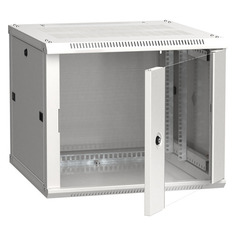 Шкаф коммутационный ITK Linea W (LWR3-06U66-GF) настенный 6U 600x600мм пер.дв.стекл 90кг серый 500мм