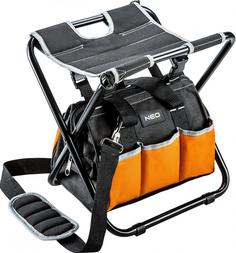 Табурет Neo Tools складной с монтерской сумкой (черно-оранжевый)