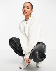 Светлый свитшот в стиле oversized NA-KD-Белый